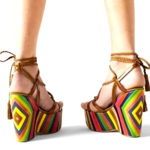 Vintage Jimmy Choo Lace Up Heels size 39